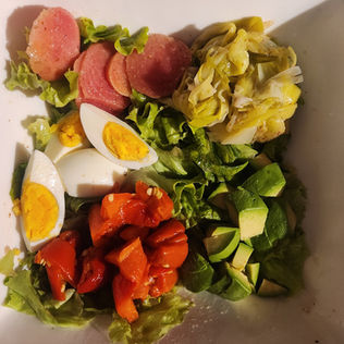 Big Hot Wilted Lettuce Salad and Friends