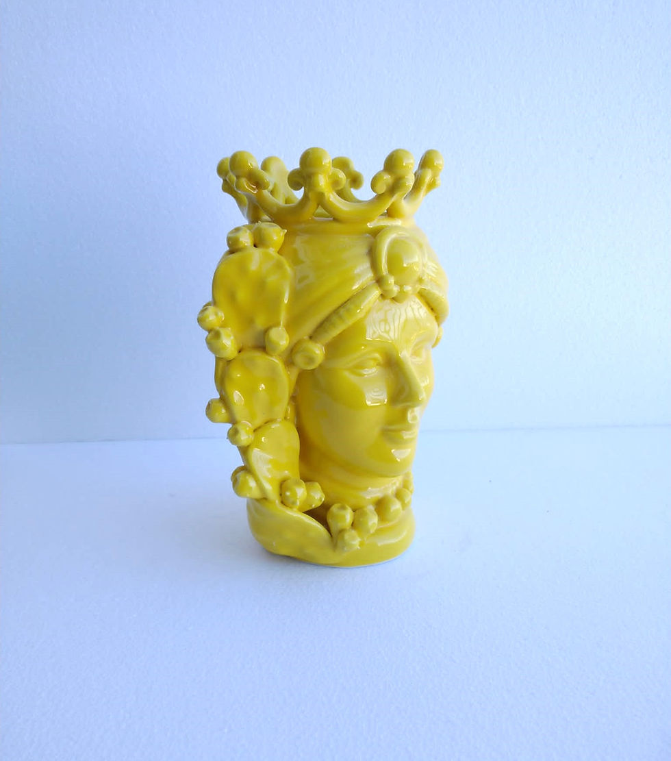 Miniatura: Testa di Moro gialla cm. 24