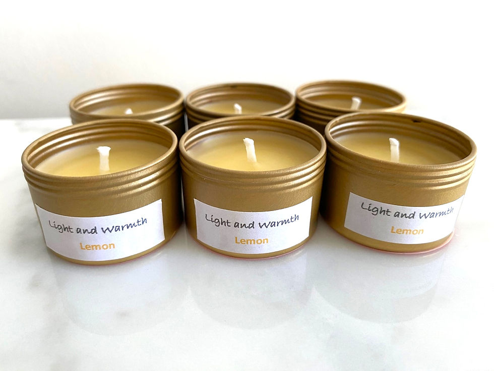 Thumbnail: A Set of Organic Beeswax Tea Light Candles Scented with Essential Oil