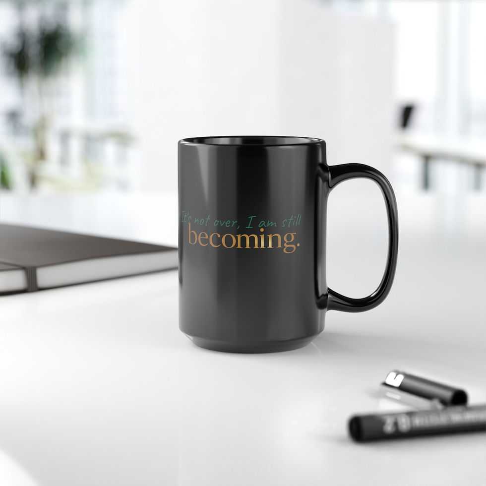 Thumbnail: It's Not Over Black 15oz Mug — Inspirational "Turning Intentionally" Coffee Cup