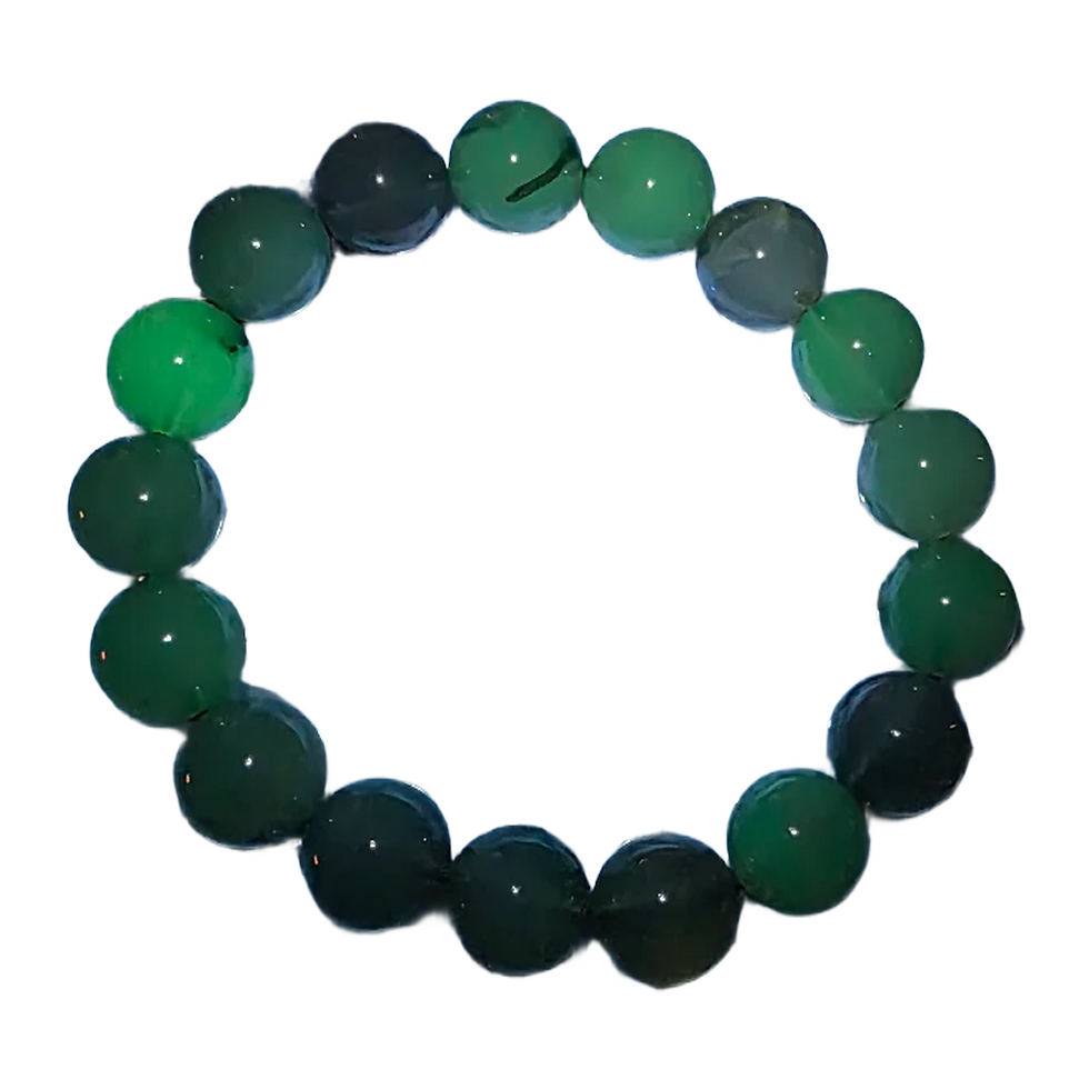 Thumbnail: High-Quality Premium Volcano Agate Bead Bracelet (UV Reactive) - 12 MM Beads