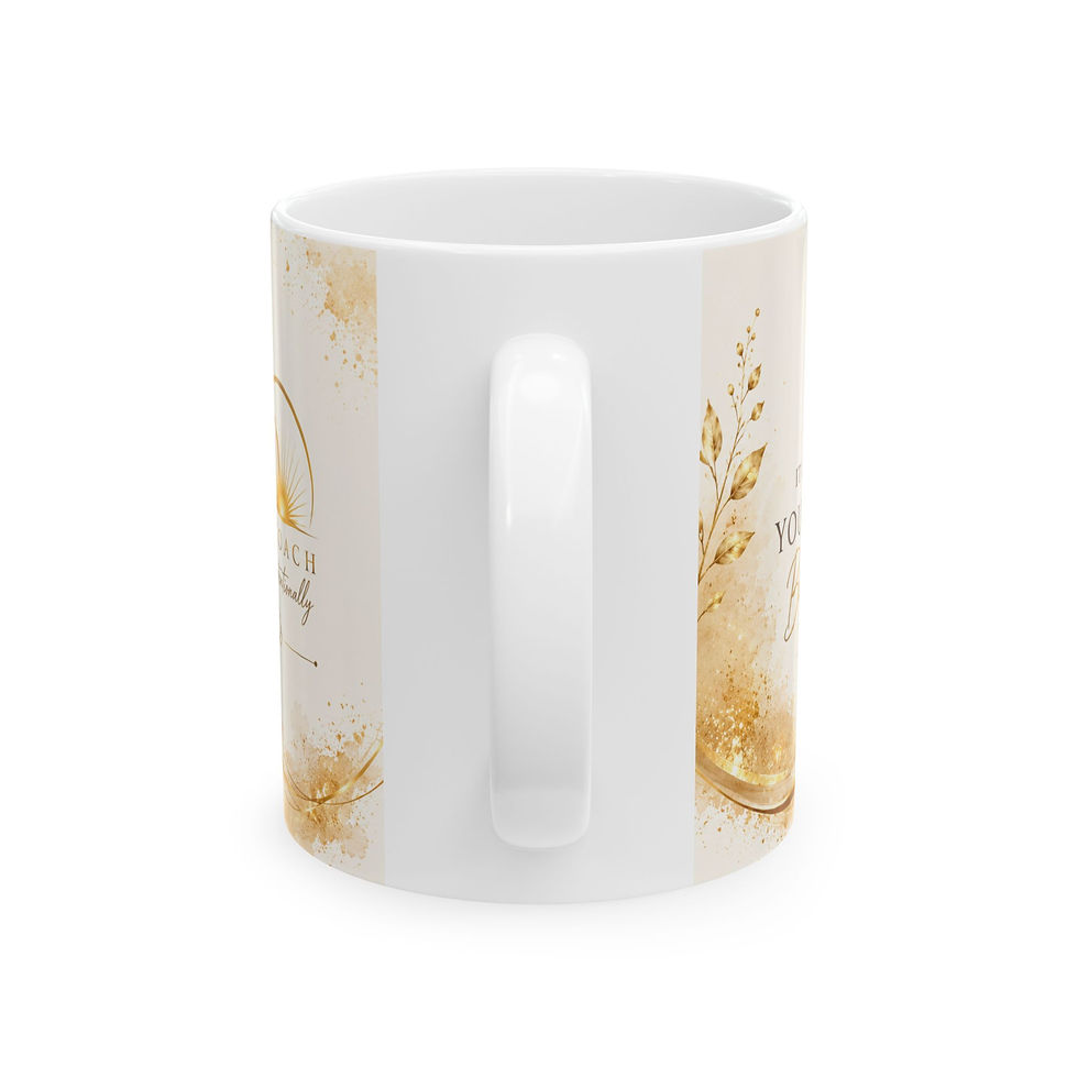 Thumbnail: Graceful Floral Ceramic Mug – Inspirational Quote Coffee Cup (11oz, 15oz)