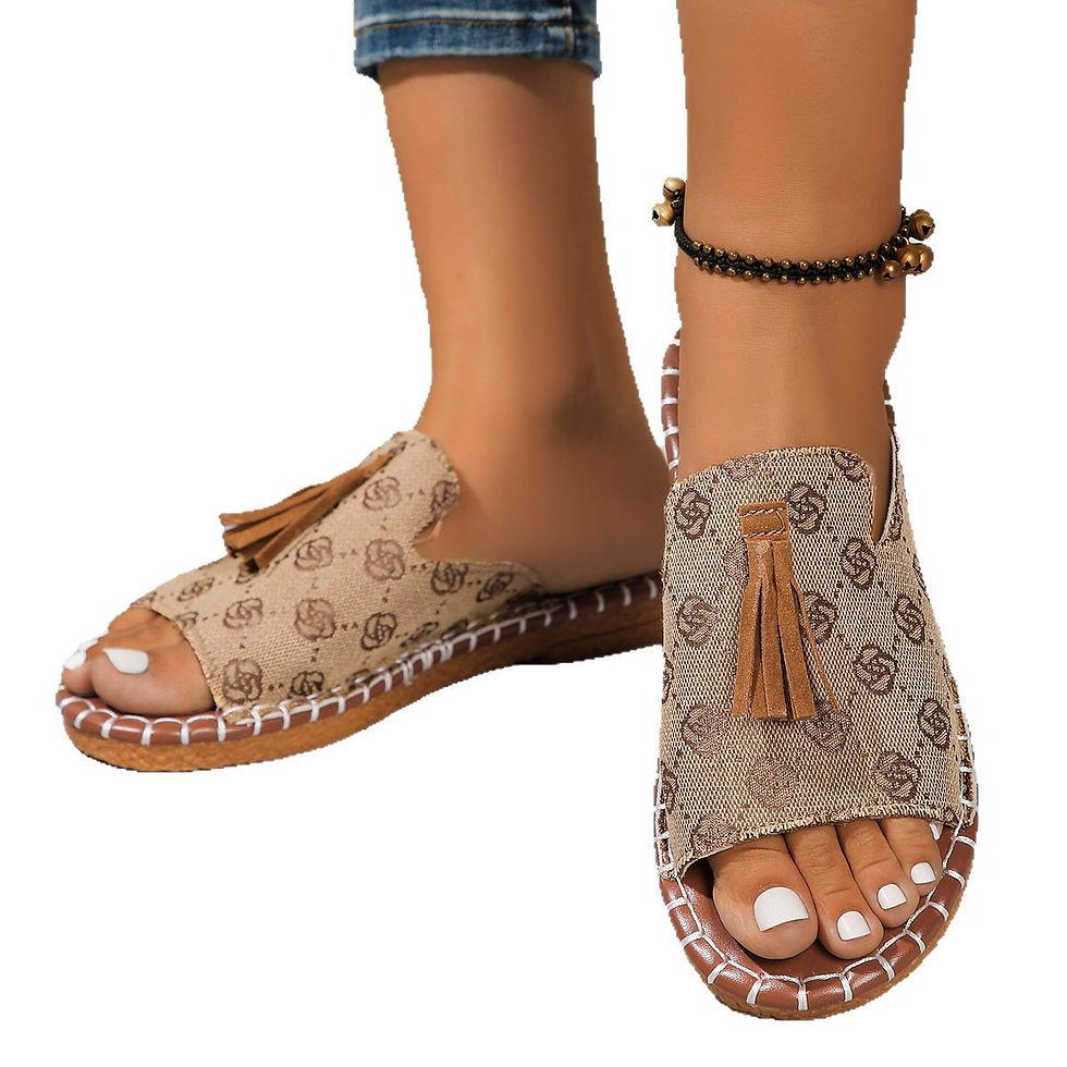 Thumbnail: Summer 2023 Foreign Trade Round Head Large Size 40-43 Women's Outer Wear Hemp Ro