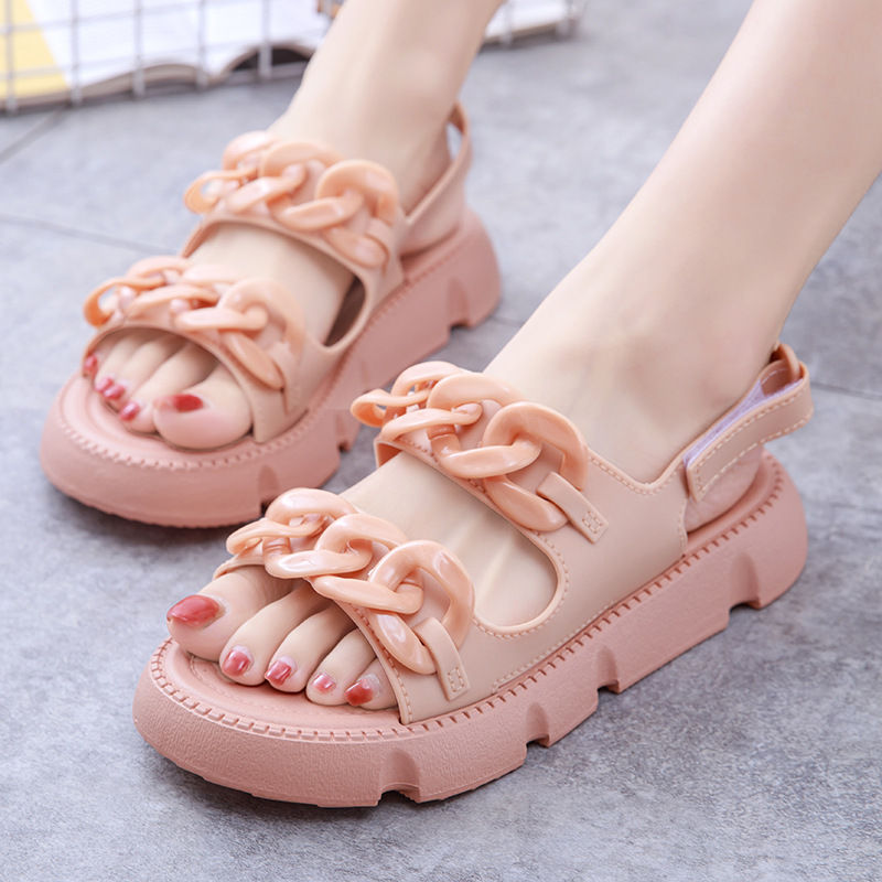 Thumbnail: Sandals and slippers women's summer new Roman-style platform shoes wear non-slip