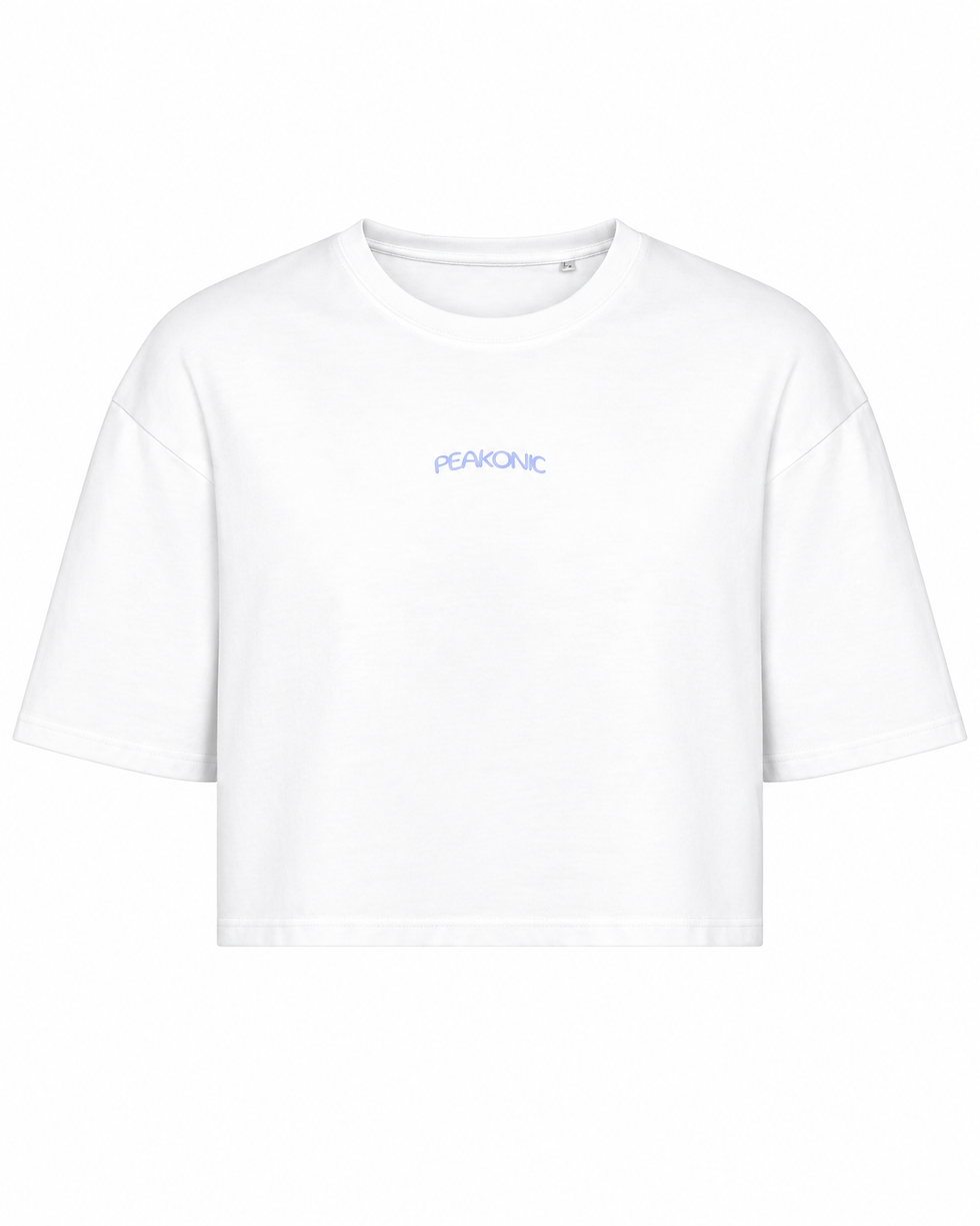 Thumbnail: White Peakonic crop top from the Chase Crop collection