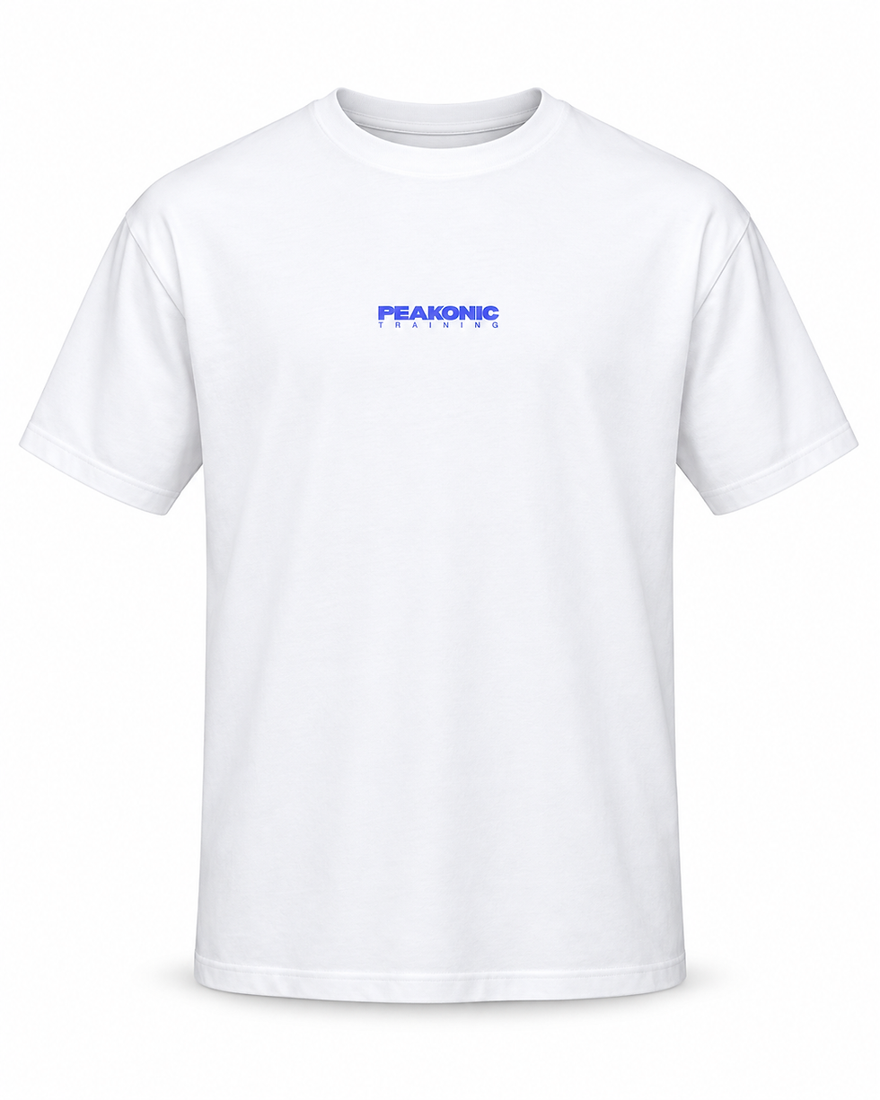 Thumbnail: White Peakonic Training Foundation Tee front view