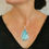 Thumbnail: Sterling Silver Amazonite Gemstone Pendant Necklace 