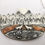 Thumbnail: Sterling Silver & Copper Howling Wolves under Moonlit Mountains Pendant Necklace