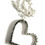 Thumbnail: Sterling Silver Forged Love Heart Pendant Necklace 