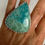 Thumbnail: Sterling Silver Pear Shaped Chrysocolla Gemstone Ring
