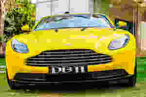 Yellow Aston Martin in New Delhi