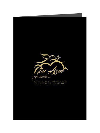 Capa com impressão personalizada e livro do condolências formato A4