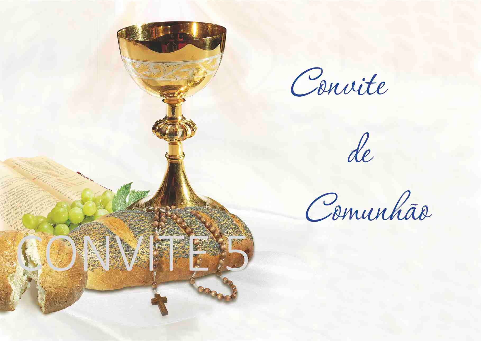 Convite Comunhão 5 - 10x15cm - embª 6 com envelope