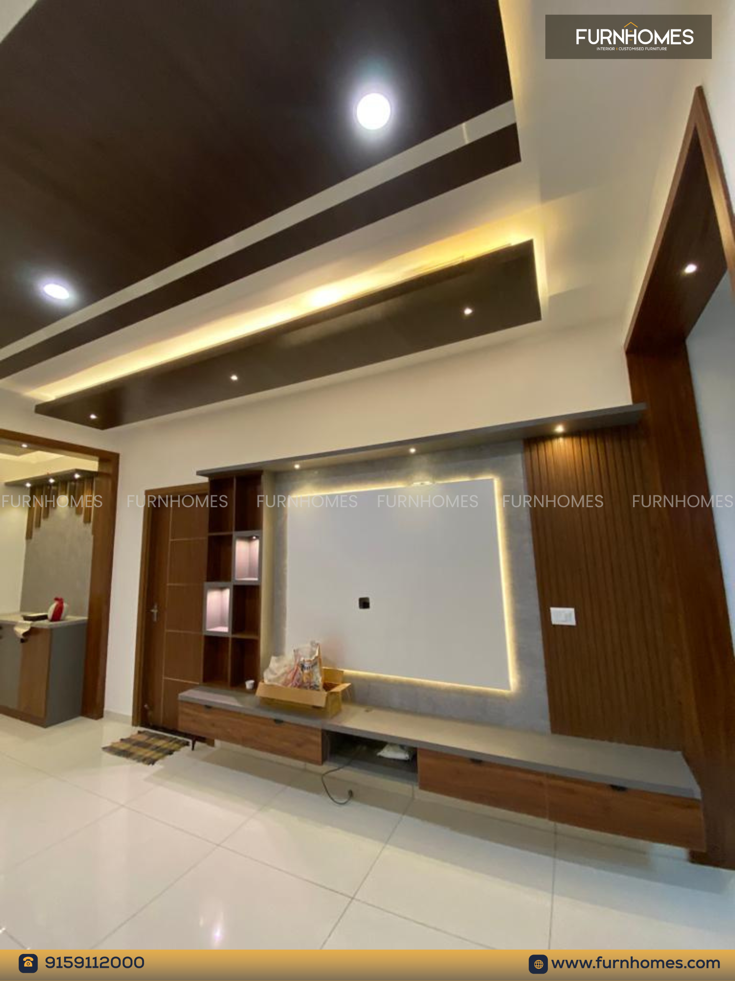 Full home interior design for Mr. Arun Pandiyan — KK Nagar Madurai — Furnhomes