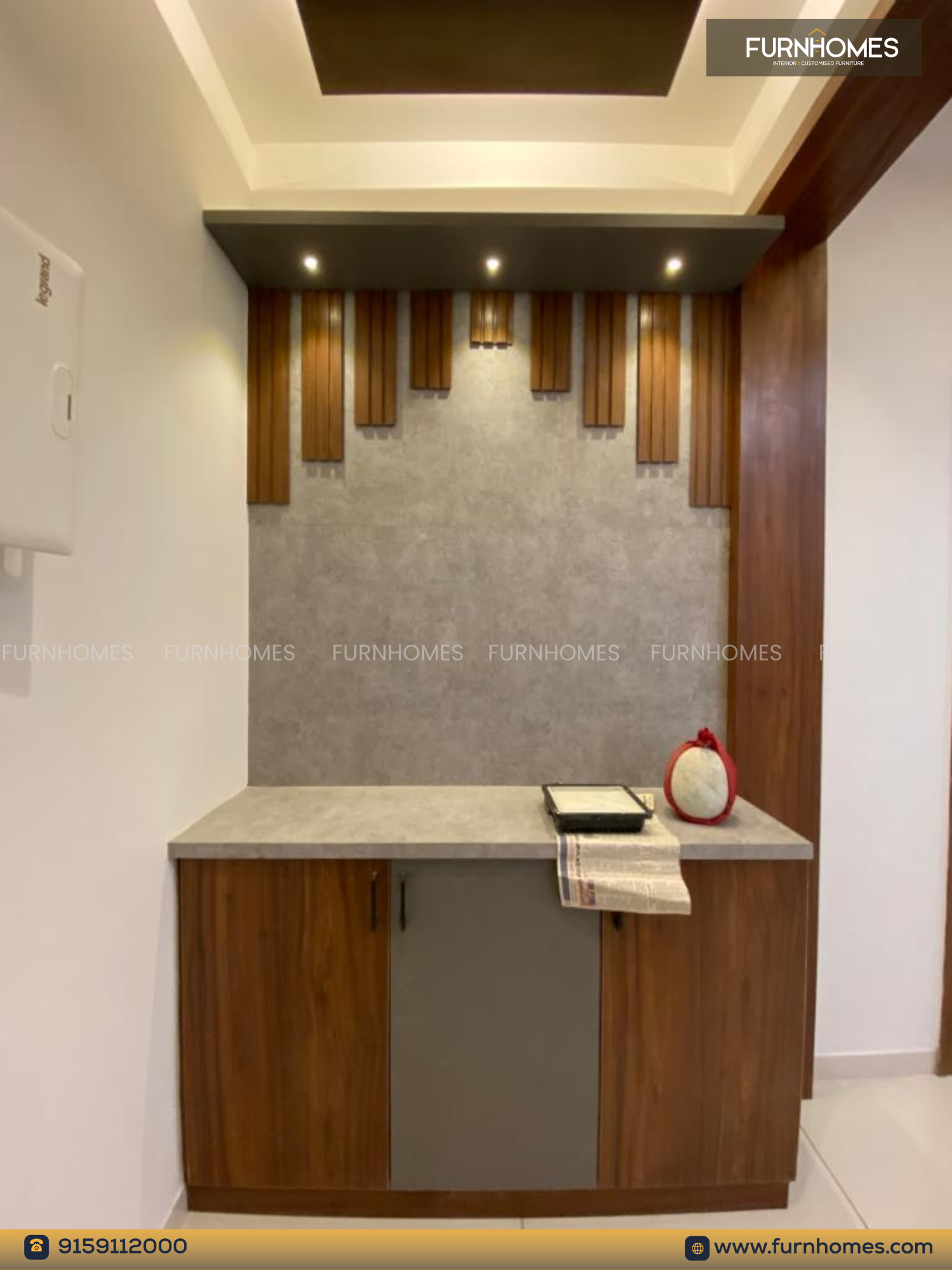 Modular kitchen interior — Mr. Arun Pandiyan — Furnhomes Madurai
