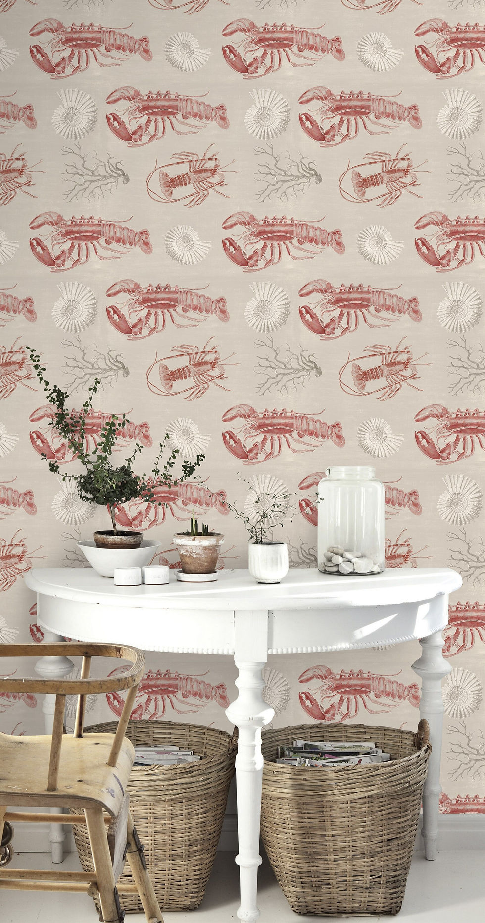 Beige Lobster Wallpaper