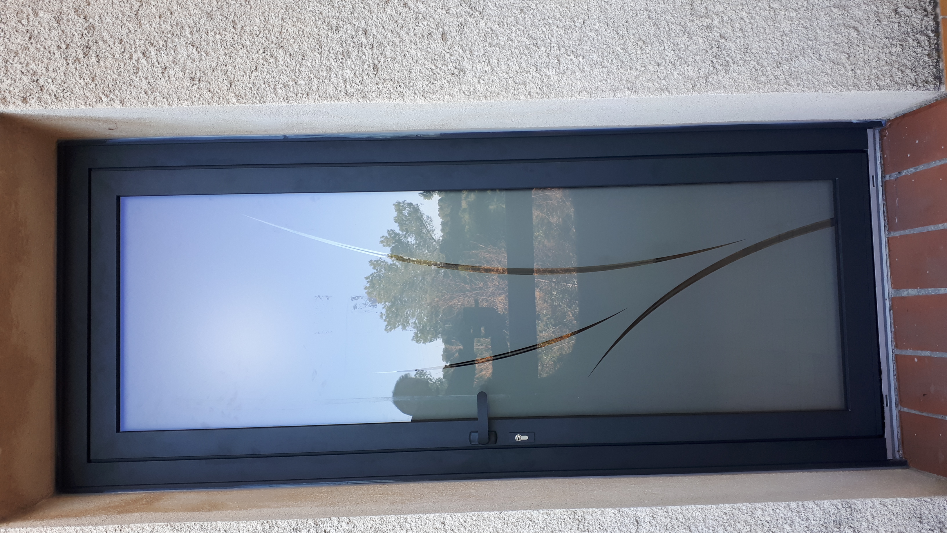 Porte en aluminium et verre