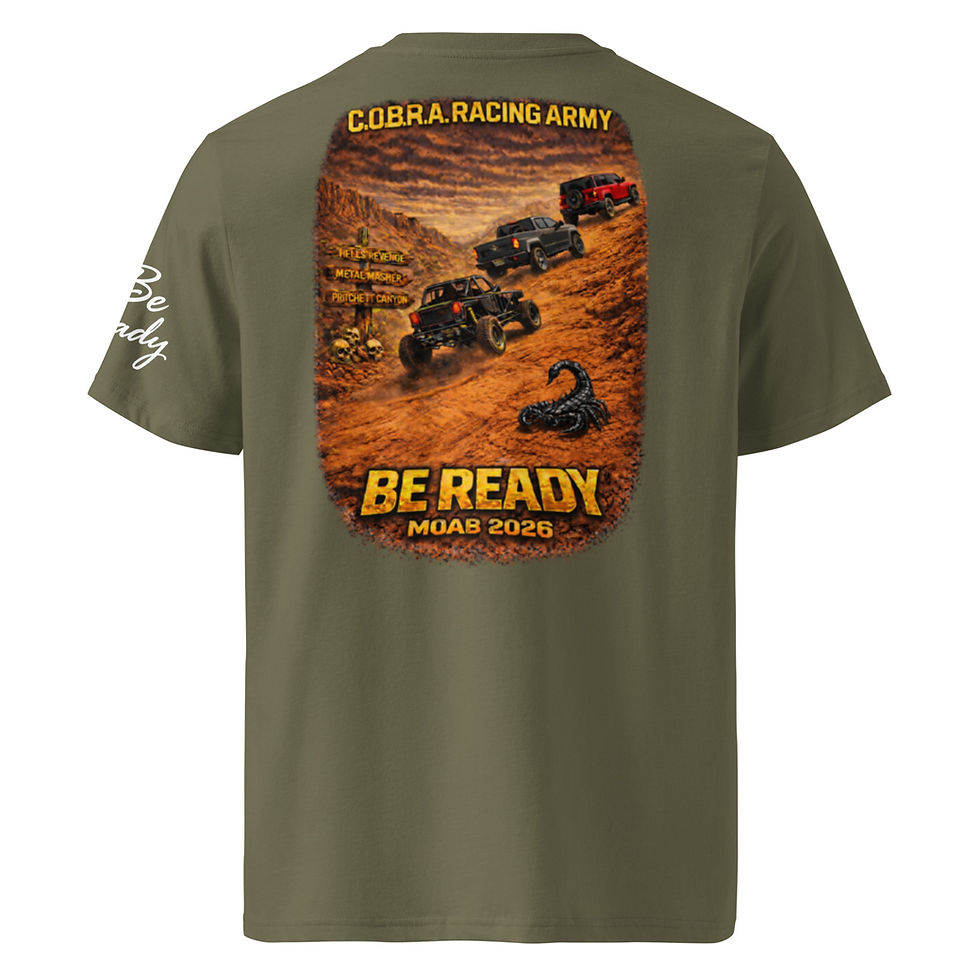 Thumbnail: COBRA Racing Army Moab 2026 Event Shirt – Crawling Closer to God