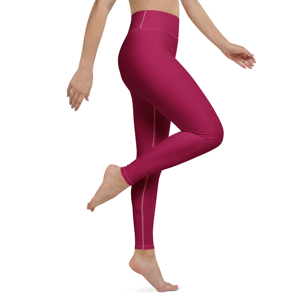 Thumbnail: Cranberry Red Yoga Leggings