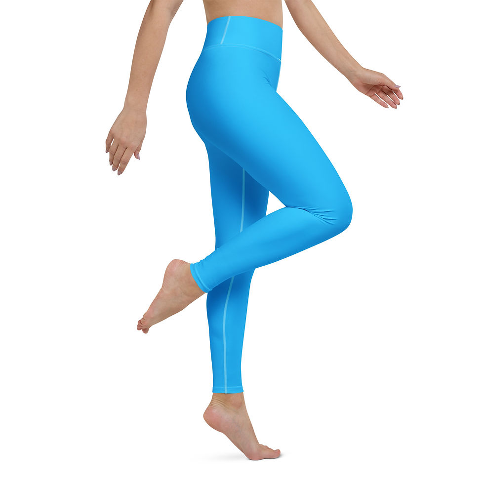 Thumbnail: Deep Sky Blue Yoga Leggings