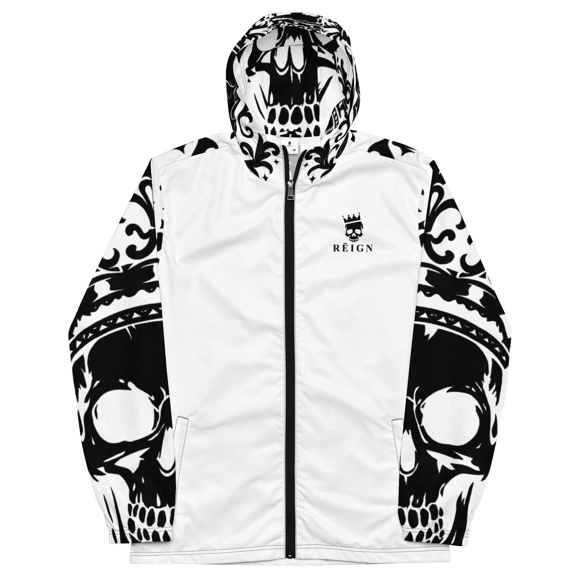 Monarch Crown Skull Windbreaker Hoodie (Extended Edition)