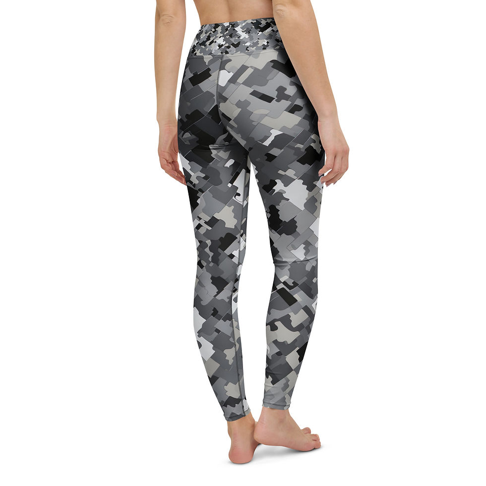 Thumbnail: Silver Camouflage Yoga Leggings
