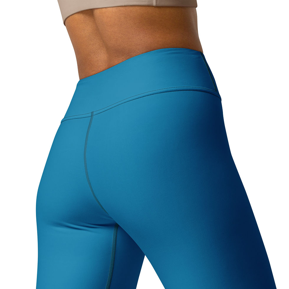 Thumbnail: Cerulean Blue Yoga Leggings