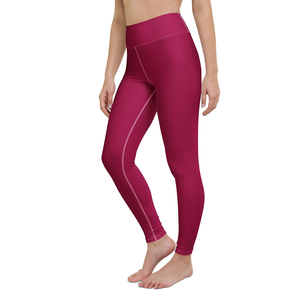 Thumbnail: Cranberry Red Yoga Leggings