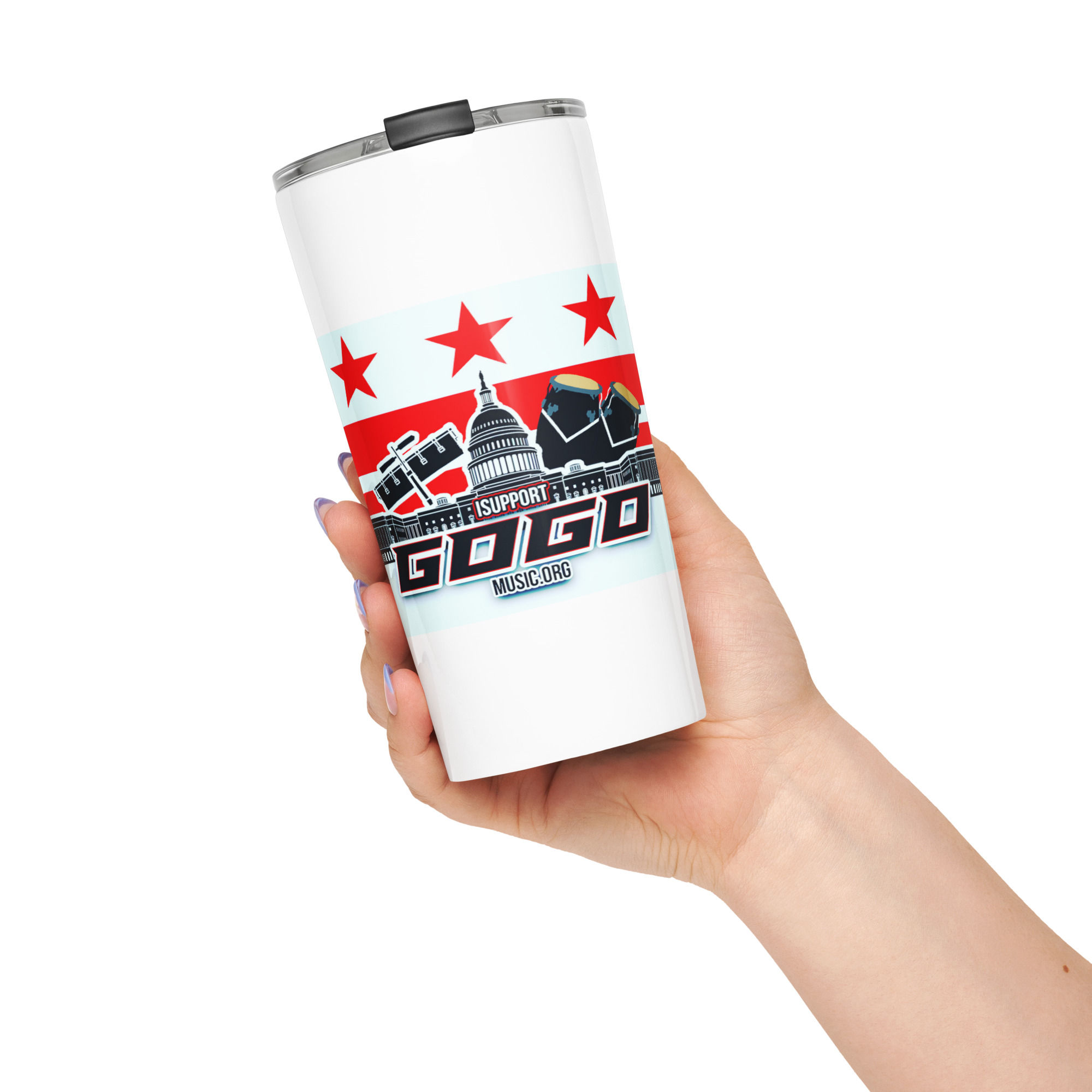 Tapered stainless steel tumbler