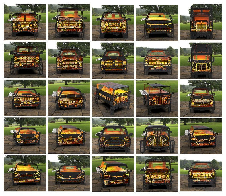 Miniatura: Braseroy Fogon Jeep-    Macetero  -  Luminaria