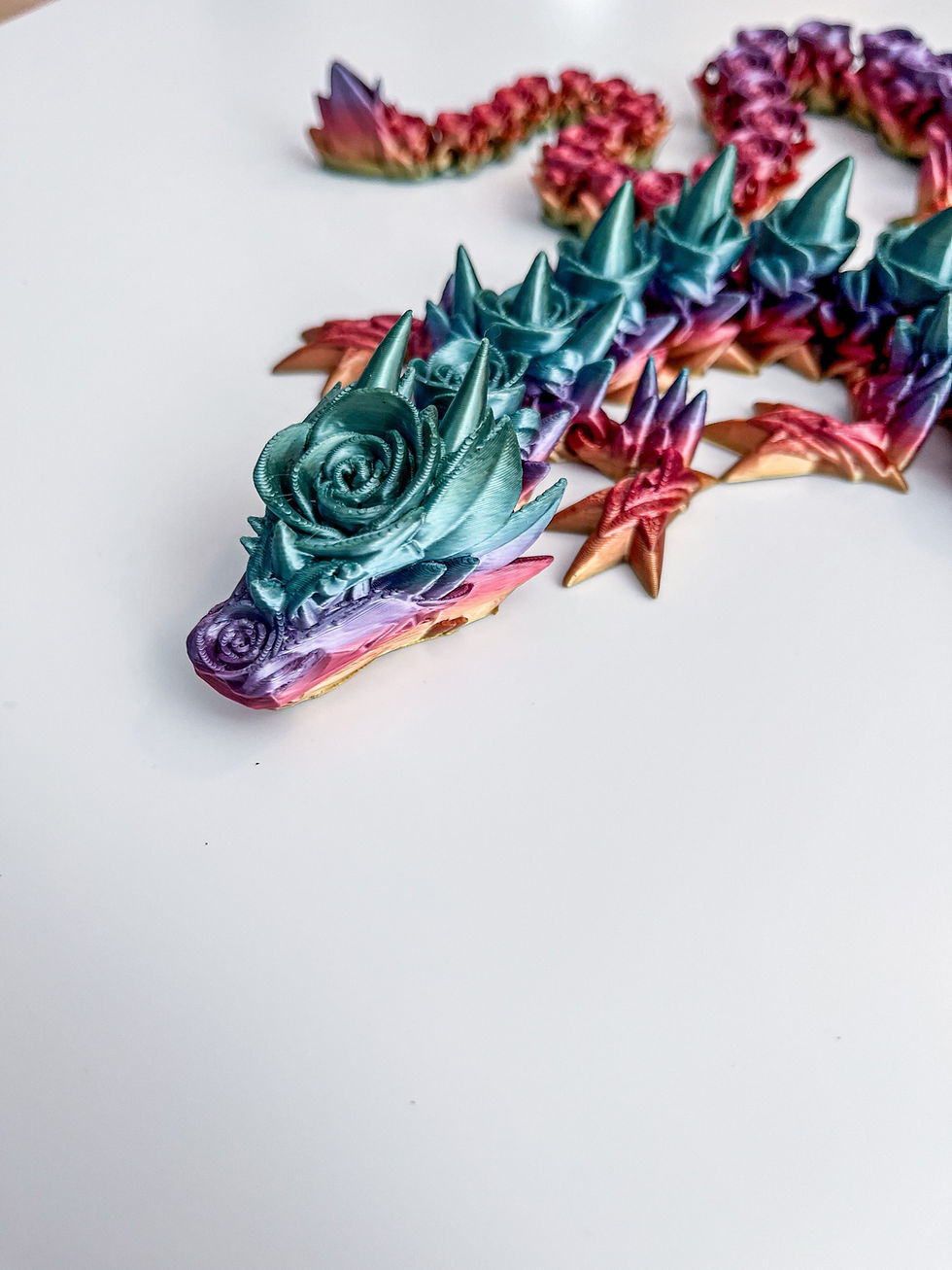 Thumbnail: 3D Printed Articulated Rose Dragon | Fidget Toy