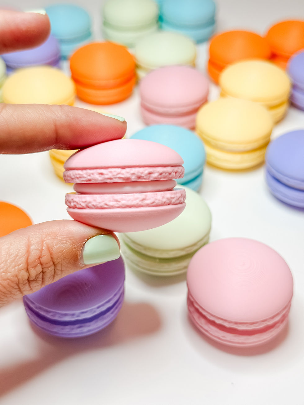 Thumbnail: 3D Printed Pastel Macaron Loose Parts | Party Favors | Fidget Toy 