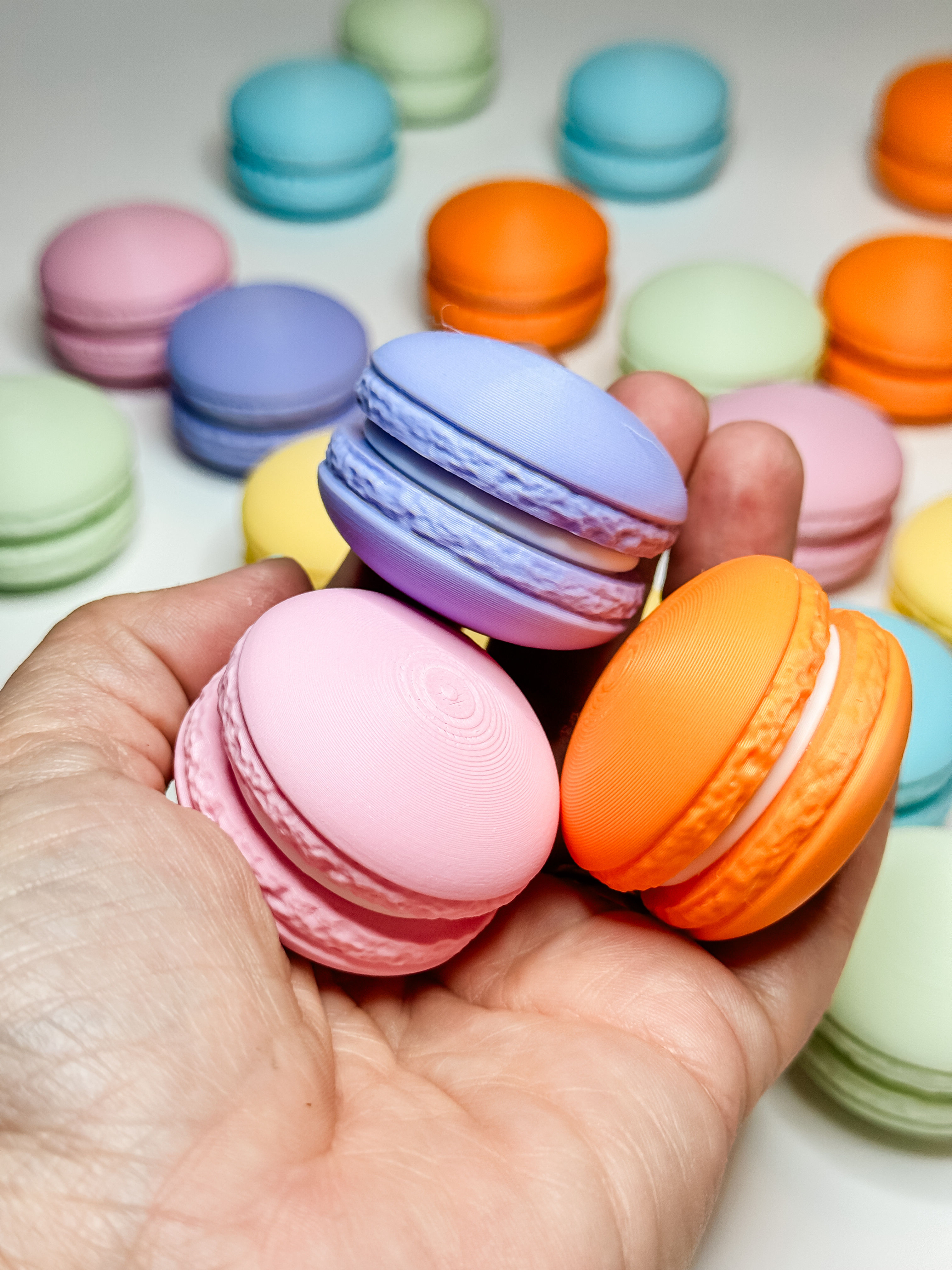 3D Printed Pastel Macaron Loose Parts | Party Favors | Fidget Toy