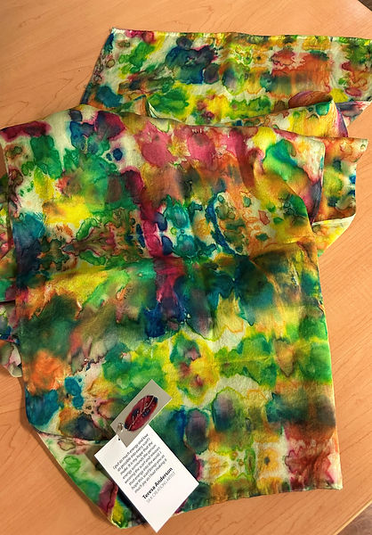 Art Around the Bend Silk Scarf