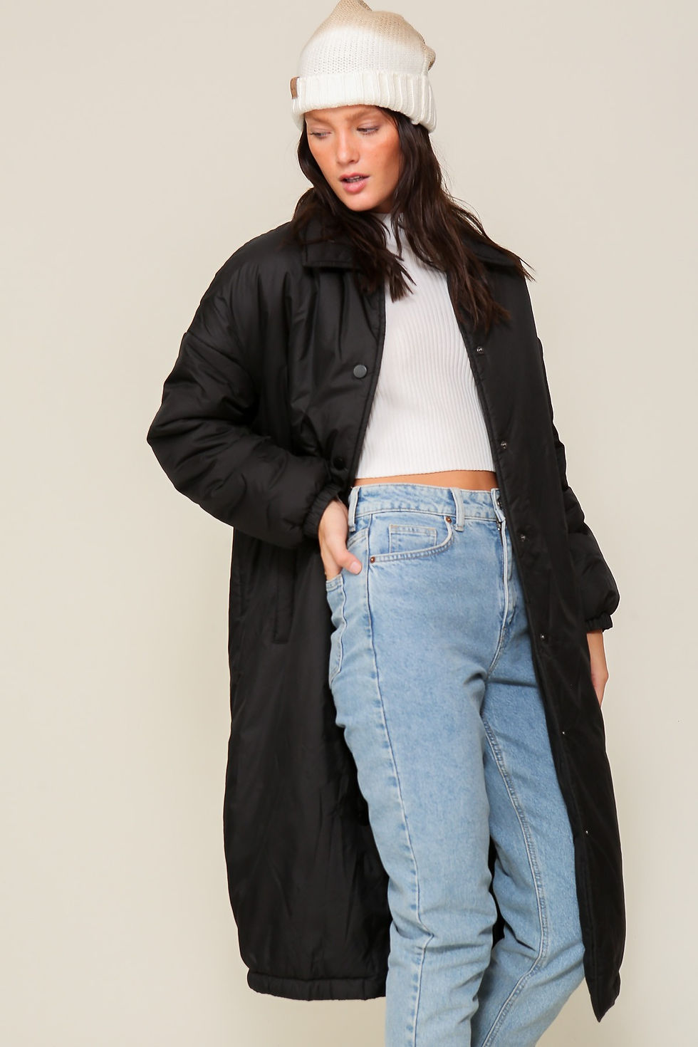 Thumbnail:  Puffer Bomber Midi Jacket