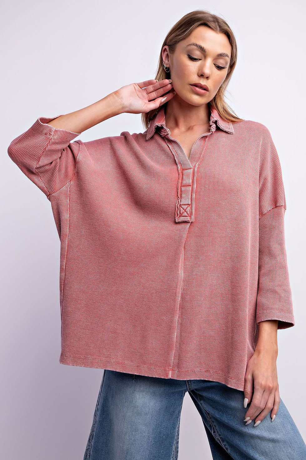 Thumbnail: WASHED THERMAL BOXY TOP