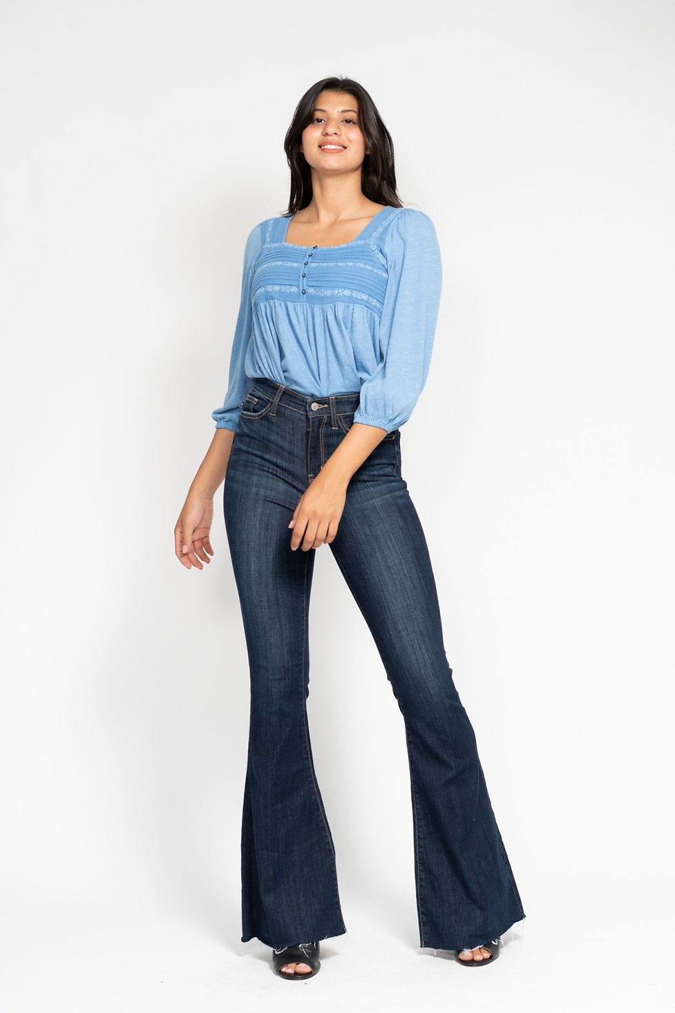 Thumbnail: Judy Blue Jolene Dark Flare Jeans 