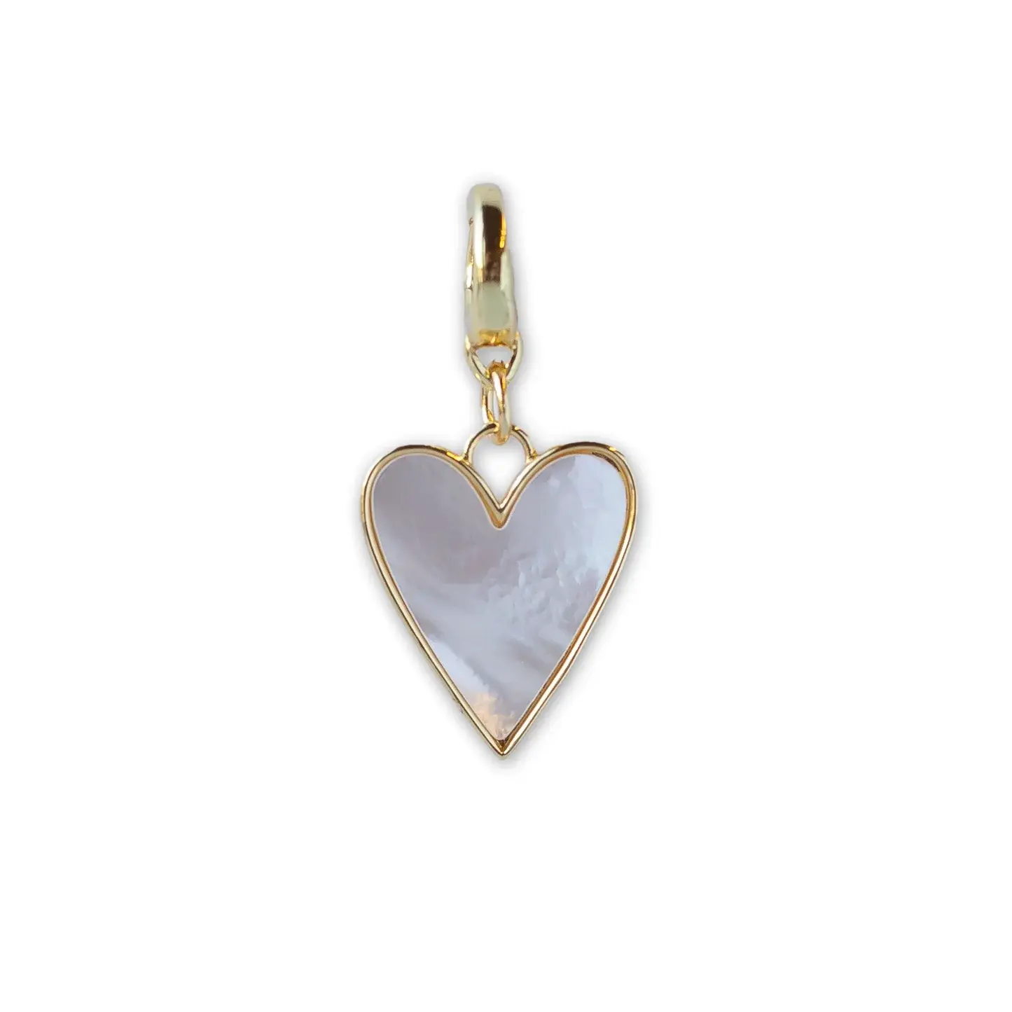 HEART CHARM, MOTHER OF PEARL