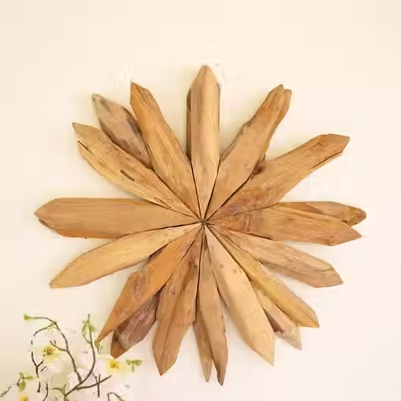 Thumbnail: Sunburst Teak Wall Art - 24"