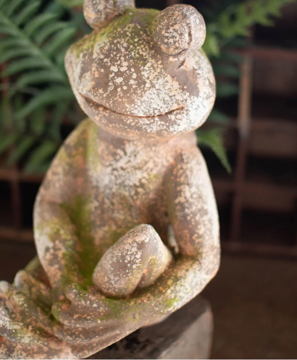 Thumbnail: Frog Faux Concrete Statue-Large