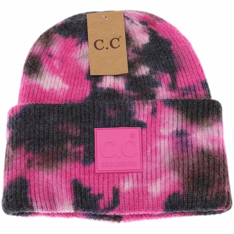 Thumbnail: Tie Dye Beanie with Rubber Patch