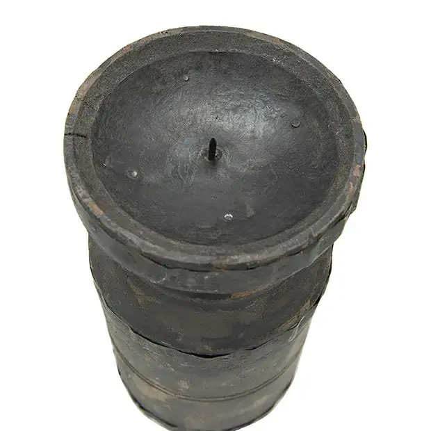 Thumbnail: VINTAGE WOOD CANDLE HOLDER COLLECTION SET OF 6