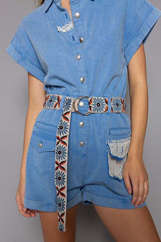 Thumbnail: Blue Burst Ring Tie Belt