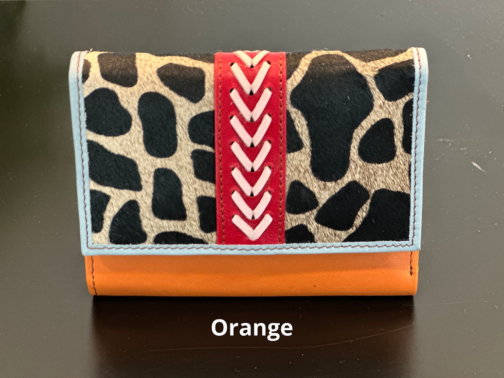 Bixby Real Leather Animal Print Trifold Wallet Billfold