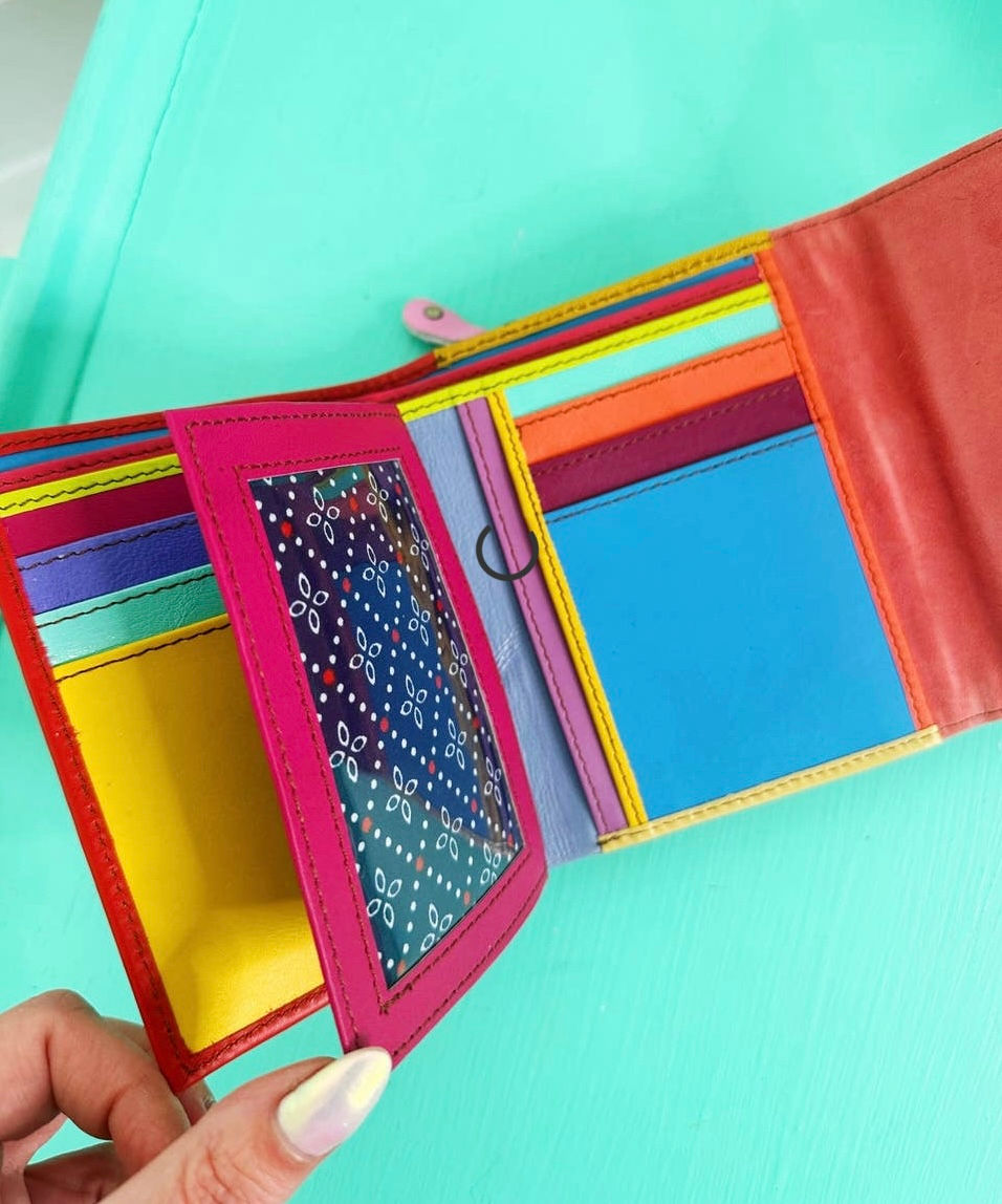 Thumbnail: Bixby Real Leather Animal Print Trifold Wallet Billfold