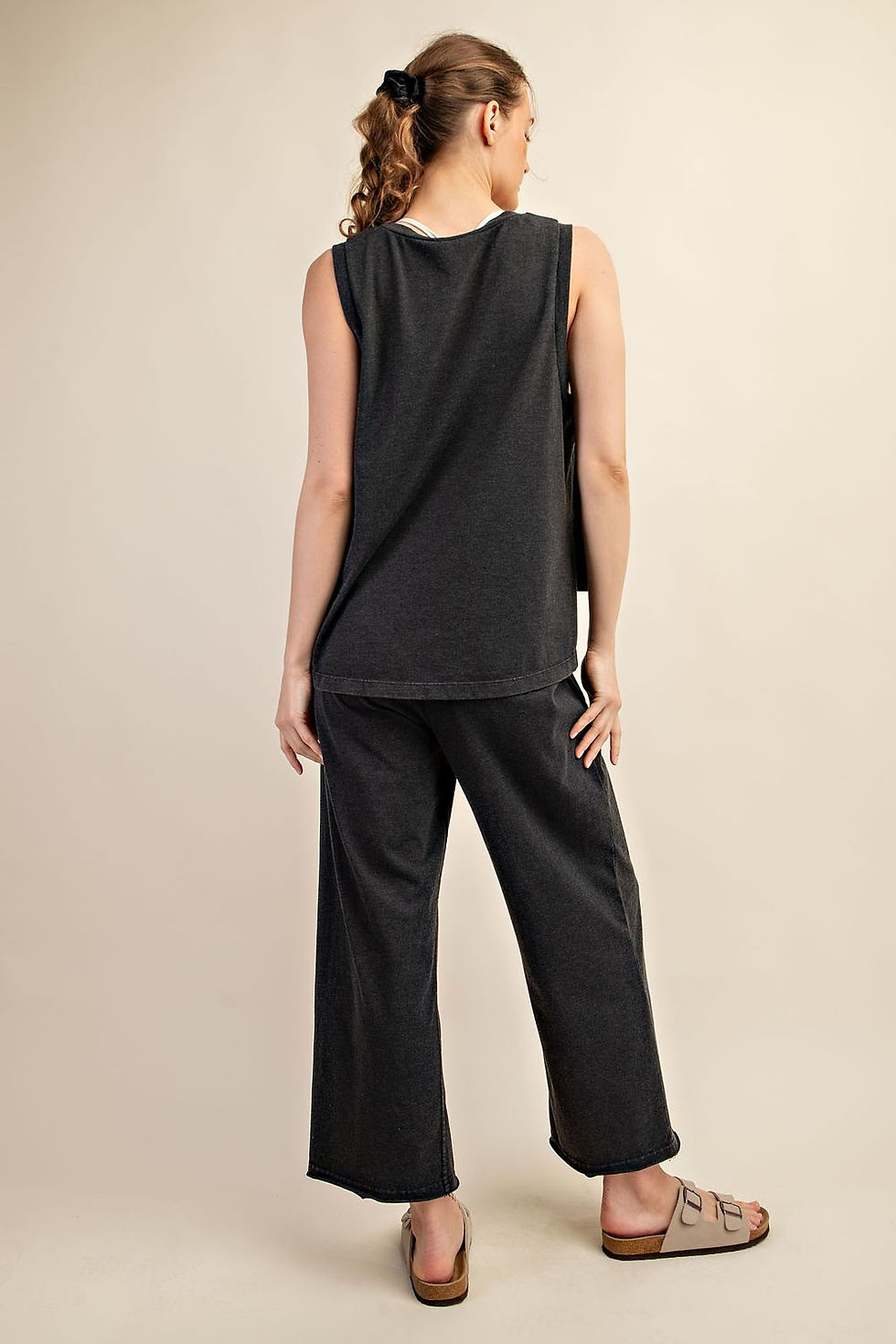 Thumbnail: BLACK MINERAL WASHED COTTON SET 