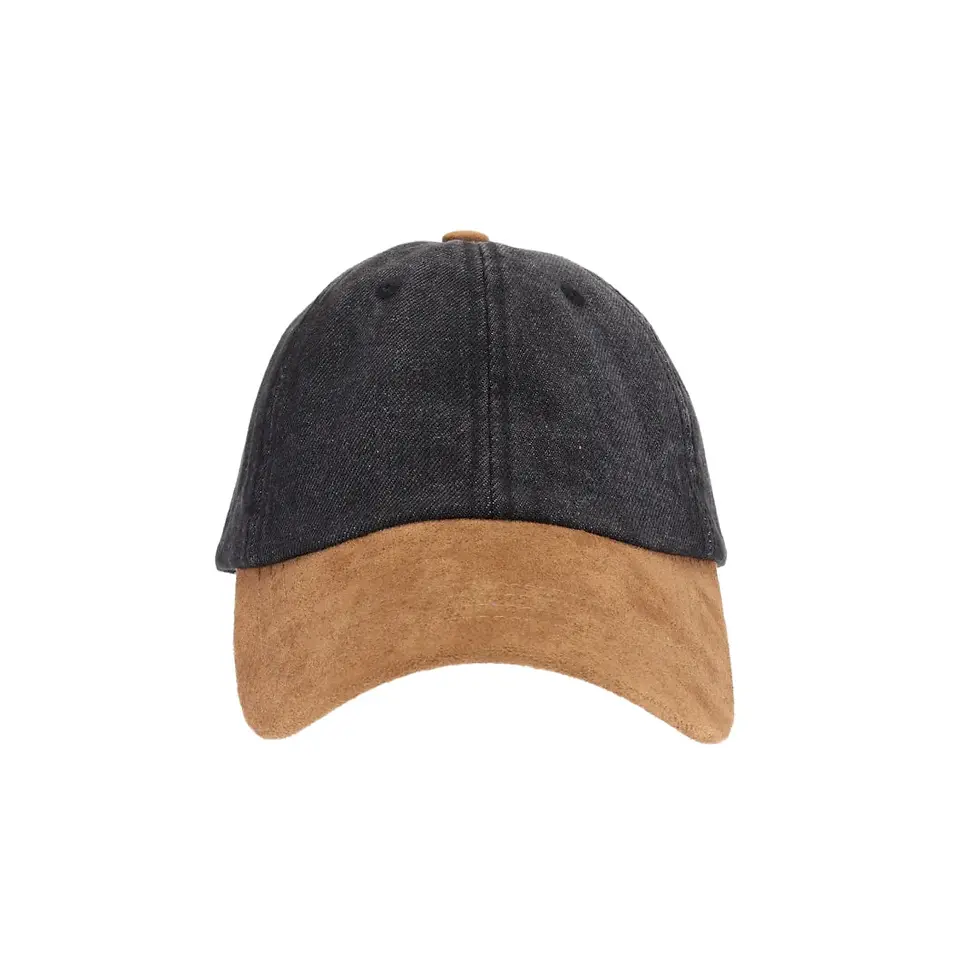 Thumbnail: Two-Tone Suede/Denim C.C Ball Cap