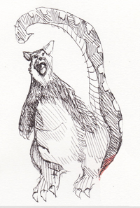 Bear Monster Pen&Ink,fromImagination