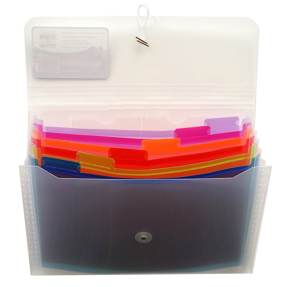 Thumbnail: Rainbow 7-Pocket Letter Size Poly Expanding File