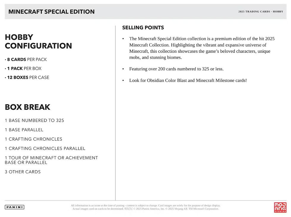 Thumbnail: Minecraft Special Edition Hobby Box (Panini 2025)